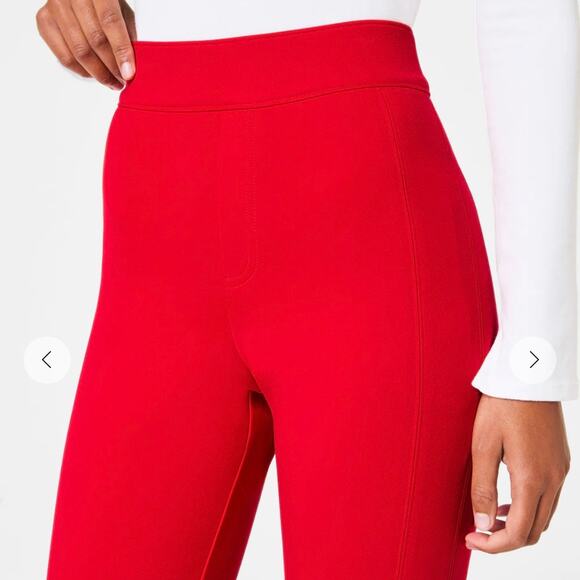SPANX PerfectFit Ponte Slim Straight Pant Red M Regular - Picture 11 of 12